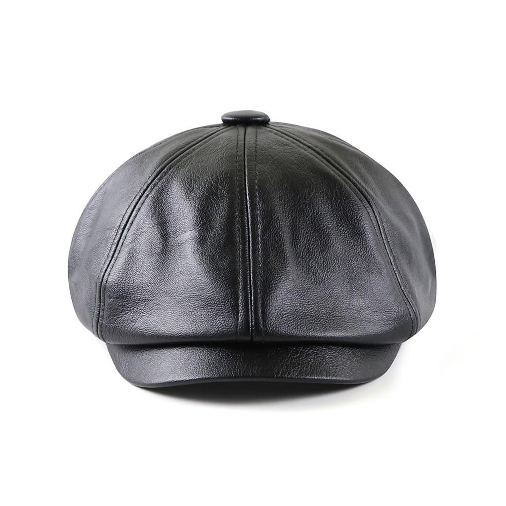 Dusseldorf Leather Newsboy Cap