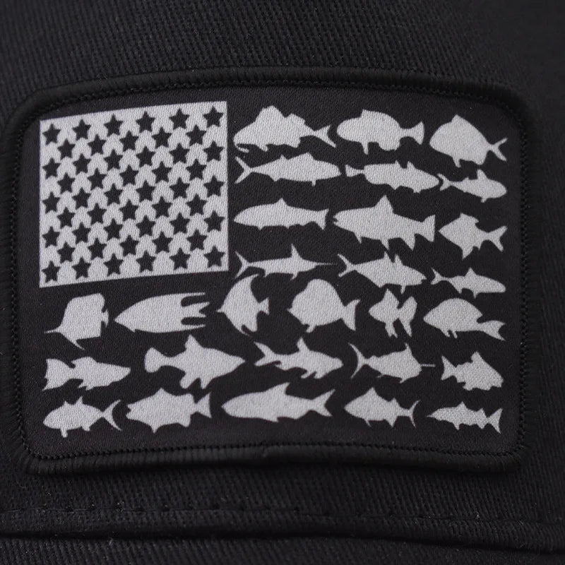 EEUU Flag Fishes Trucker Cap