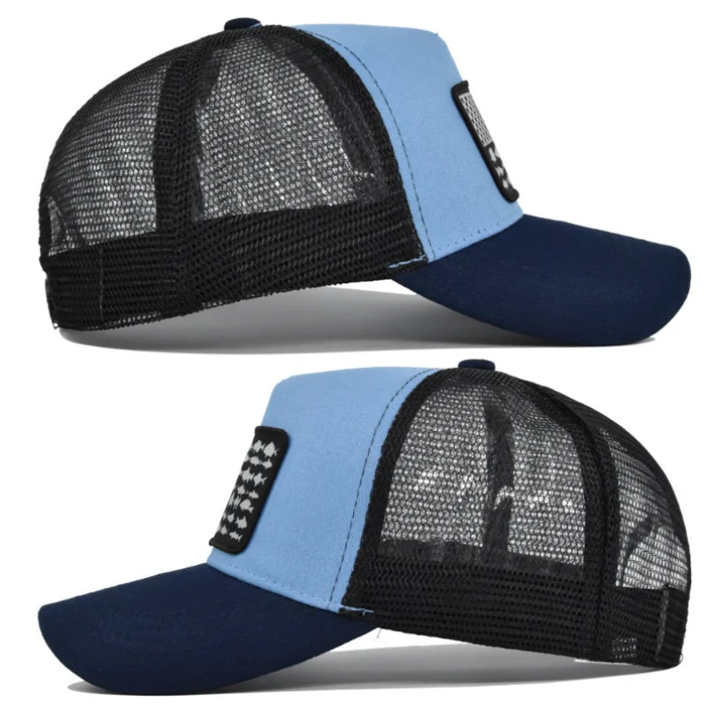 EEUU Flag Fishes Trucker Cap