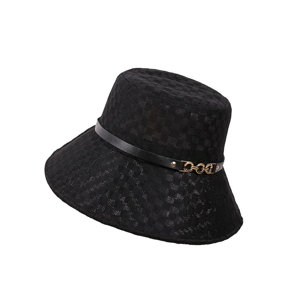 Eagan Summer Plaid Straw Bucket Hat