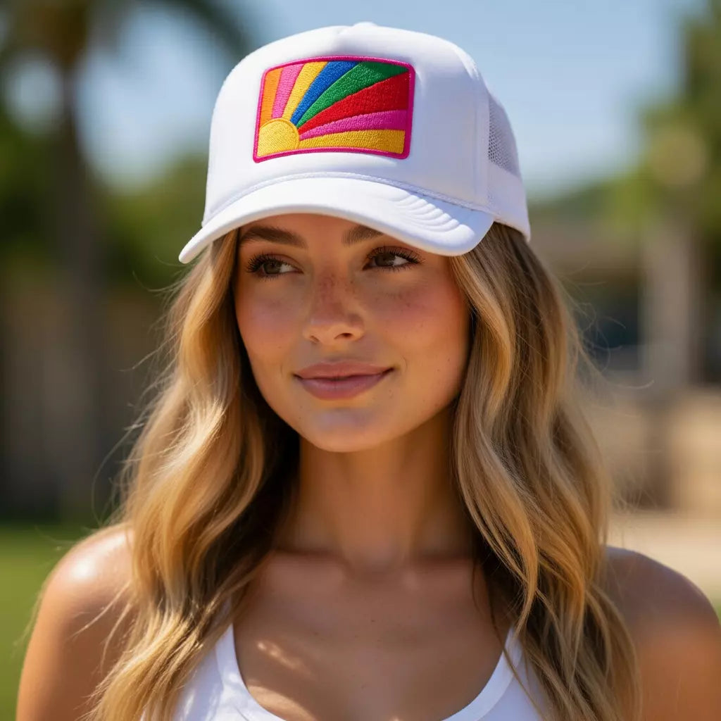 Eastern Rainbow Retro Trucker Cap
