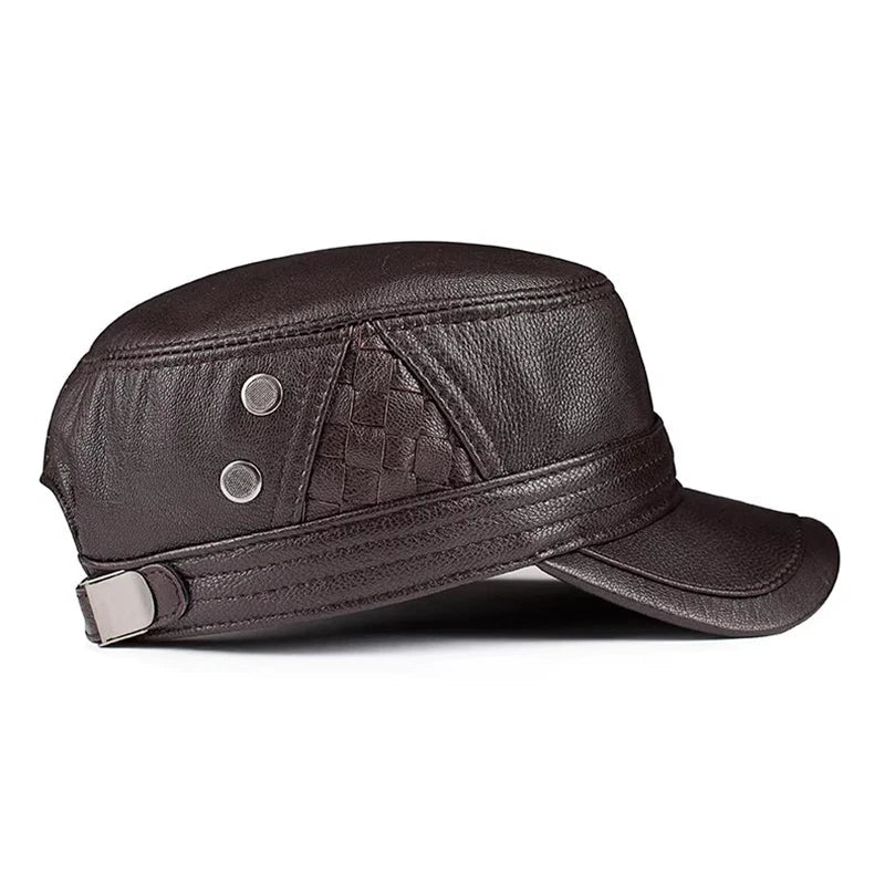 Easttown Genuine Leather Army Cap