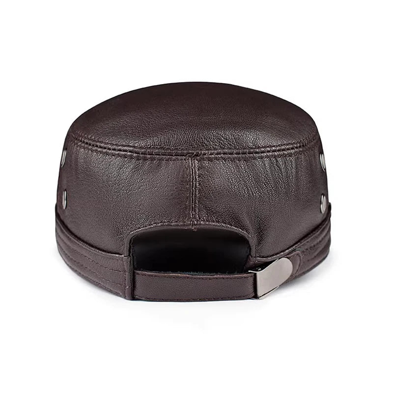 Easttown Genuine Leather Army Cap