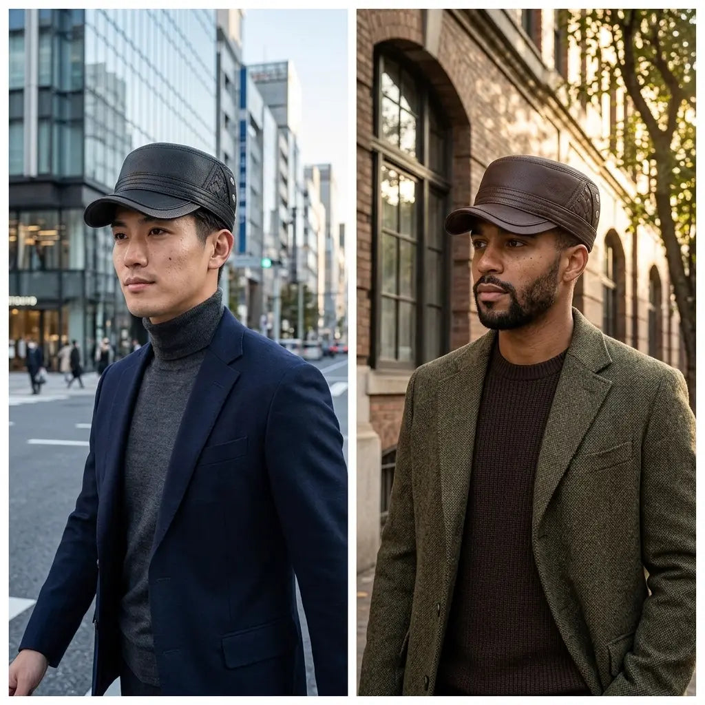 Easttown Genuine Leather Army Cap