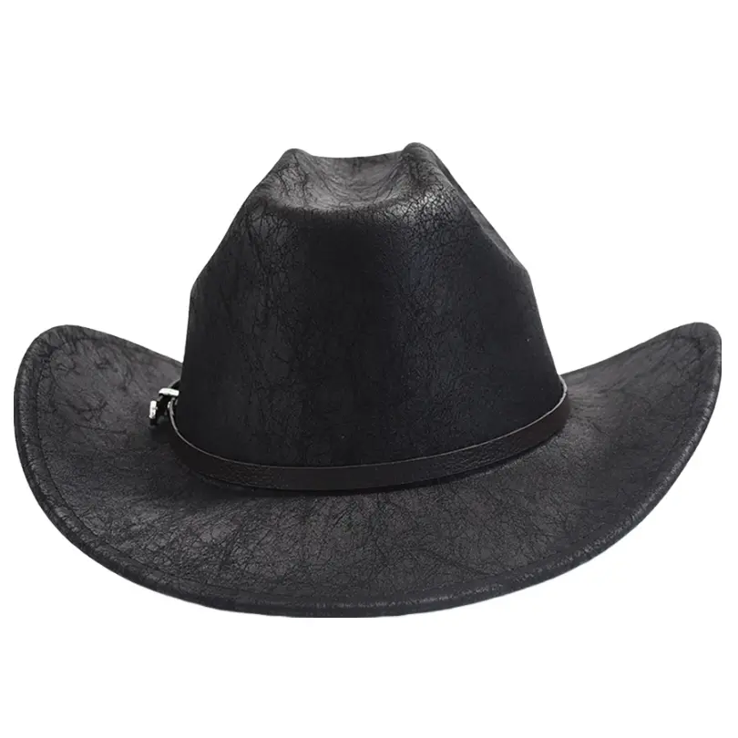Eastwood Black Leather Cowboy Hat