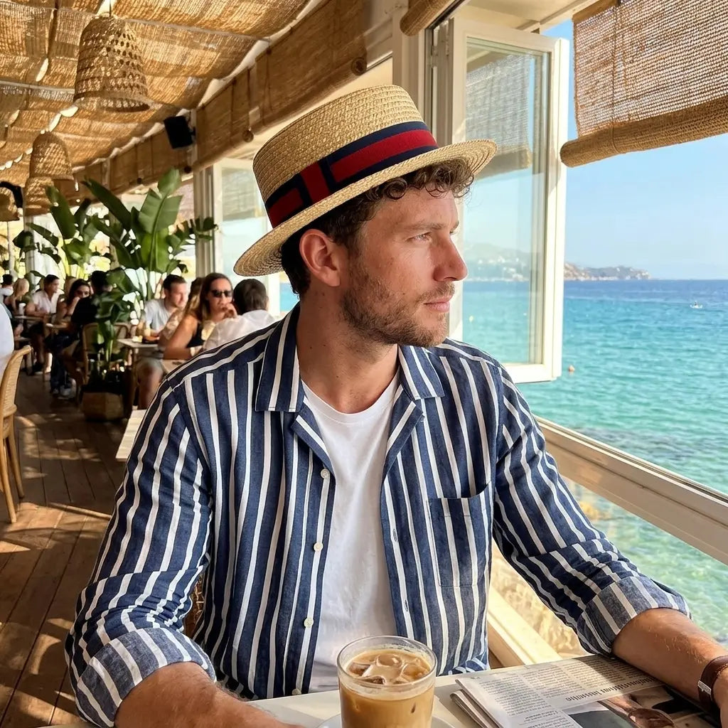 Eivissa Summer Straw Boater Hat