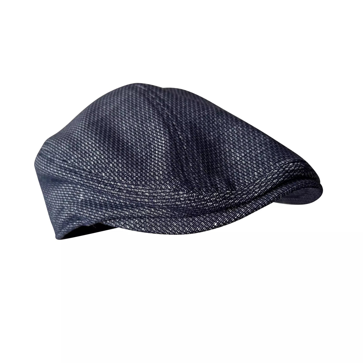 Empoli Navy Blue Linen Flat Cap