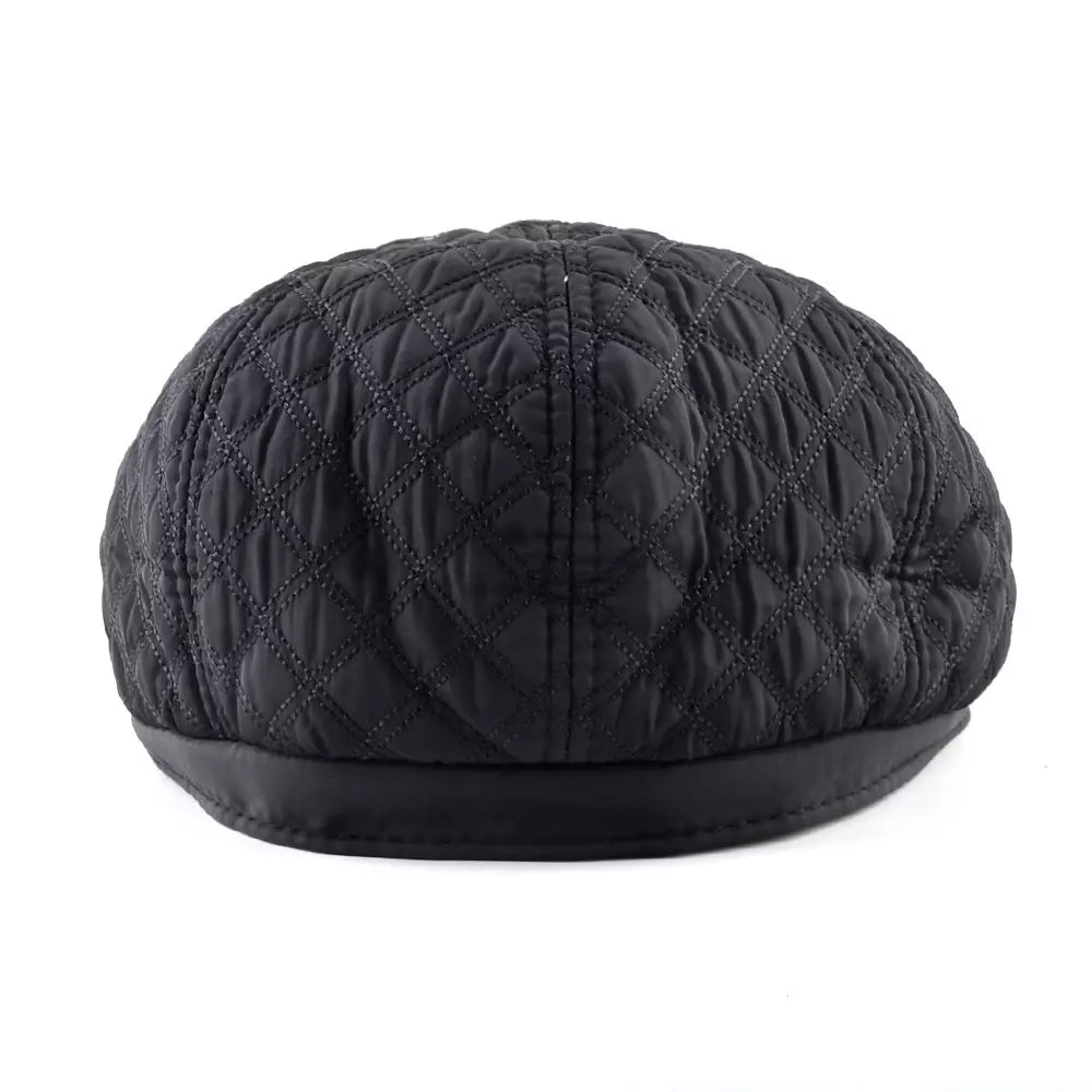 Ettinger Black Thick Cotton Newsboy Cap