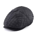 Ettinger Black Thick Cotton Newsboy Cap