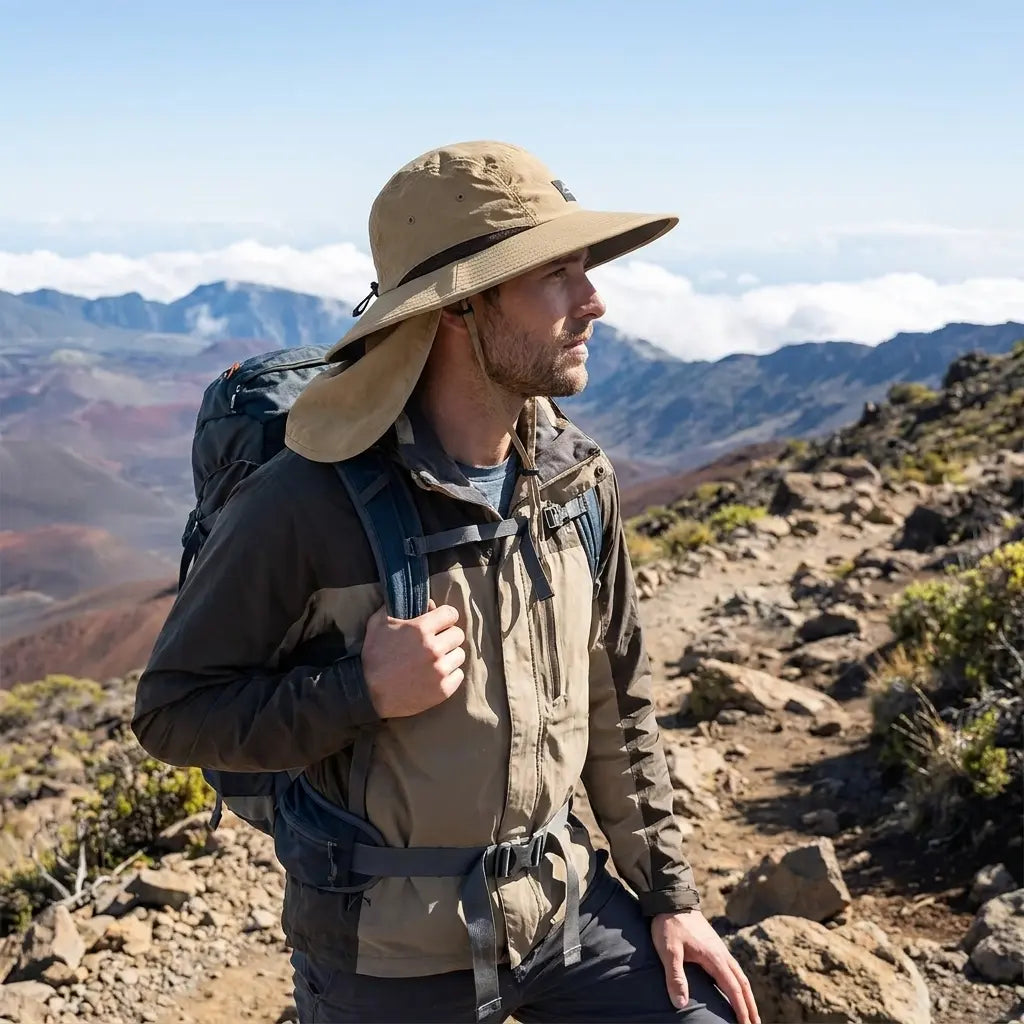Mount Hood Wide Brim Hiking Bucket Hat
