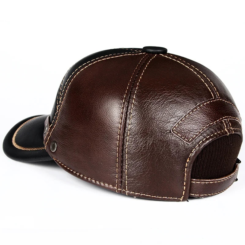 FUM Genuine Leather Baseball Cap