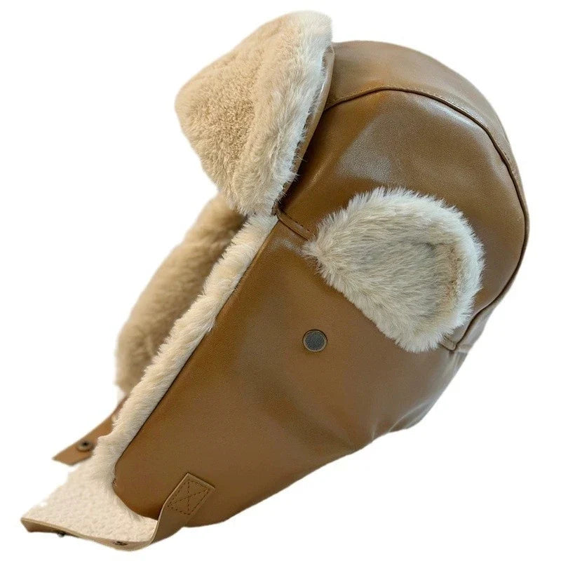 Fairbanks Winter Leather Fur Bomber Hat