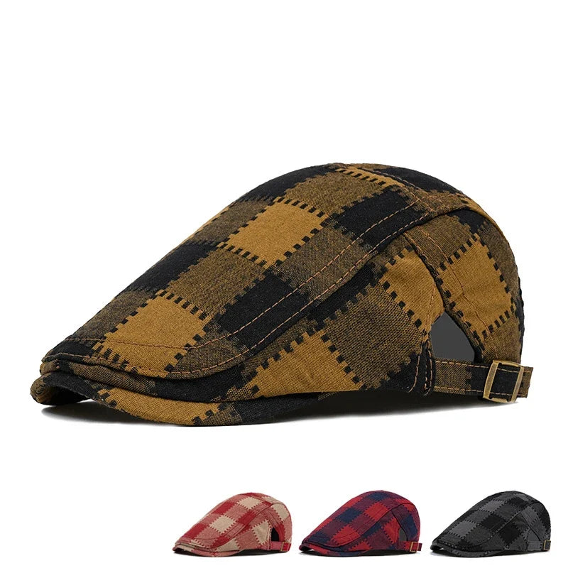 Falkland Retro Plaid Flat Cap
