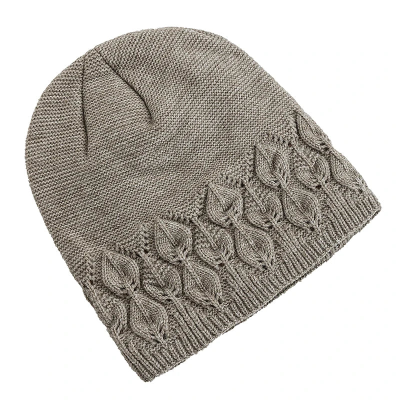 Fallen Leaves Winter Fur Beanie