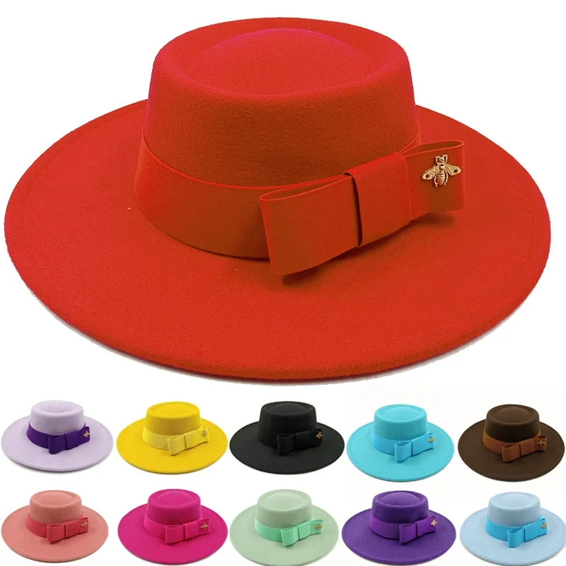 Firefly Ribbon Boater Porkpie Hat
