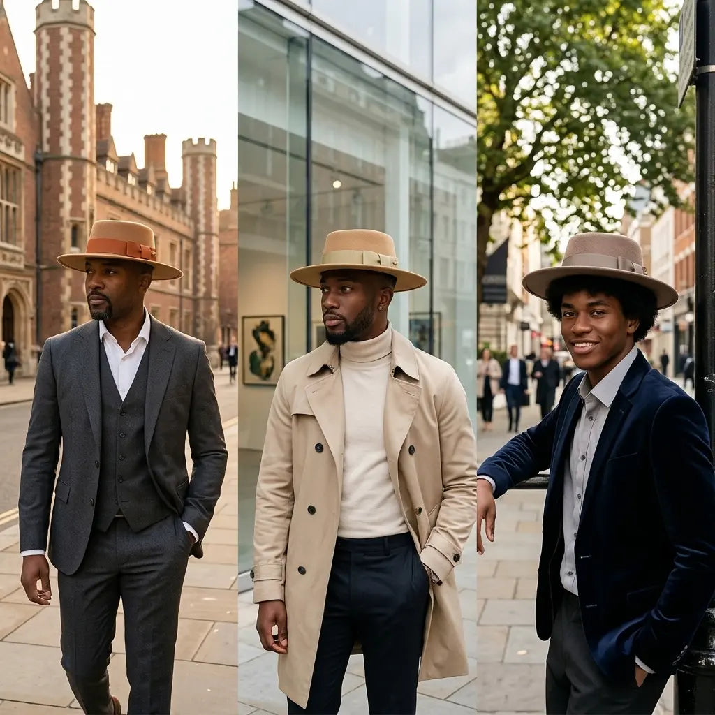 Firefly Ribbon Boater Porkpie Hat