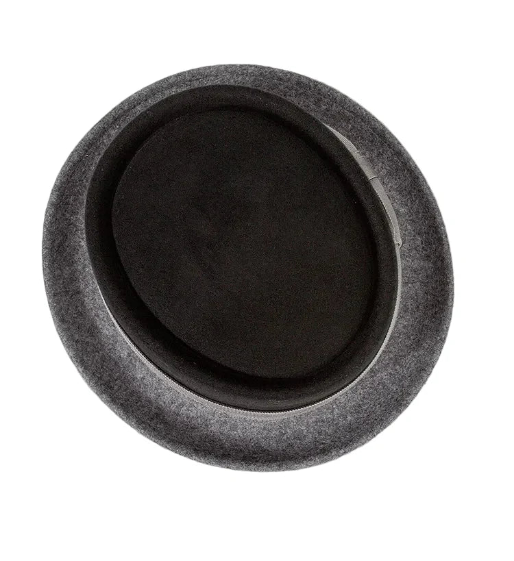Firenze Ribbon Bicolor Wool Porkpie Hat