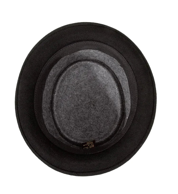 Firenze Ribbon Bicolor Wool Porkpie Hat