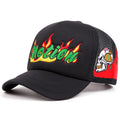 Flame Motion Mesh Trucker Cap