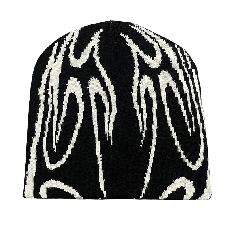 Flaming Star Knitted Beanie