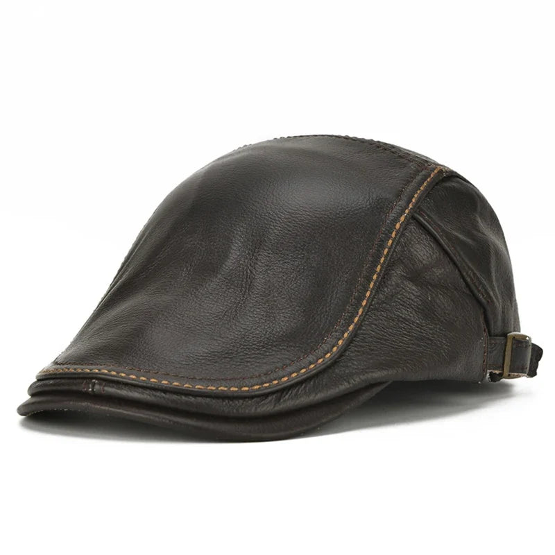 Freiburg Genuine Leather Duckbill Flat Cap