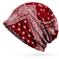 Floral Cashew Cotton Snood Beanie