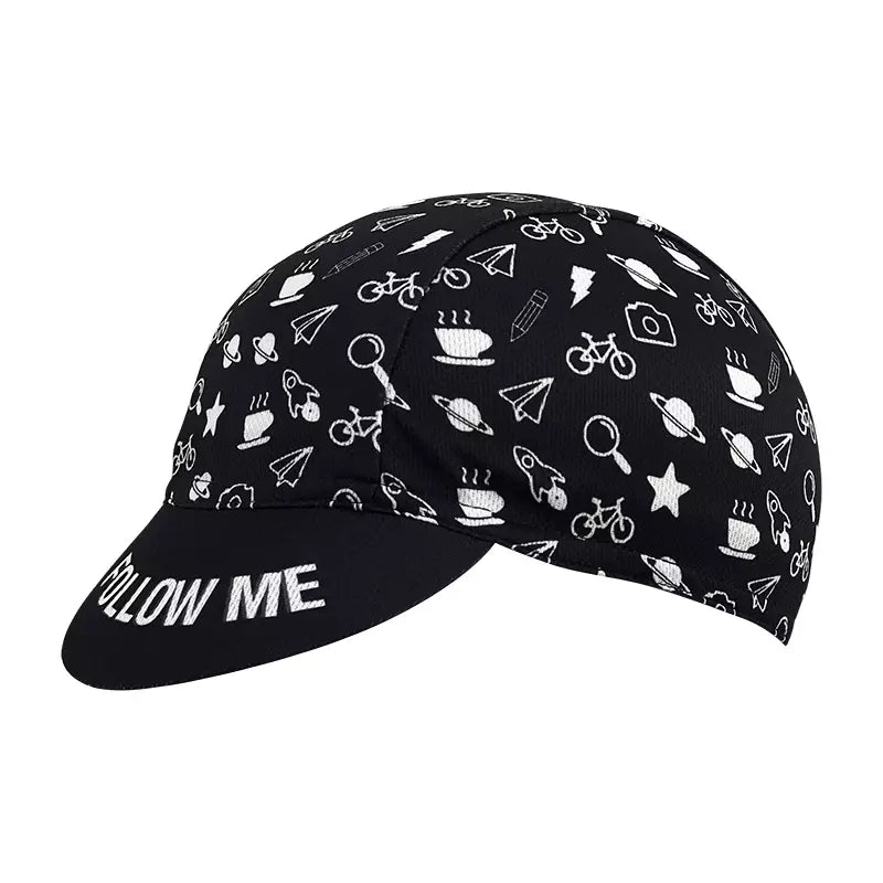 Follow Me Black Cycling Cap