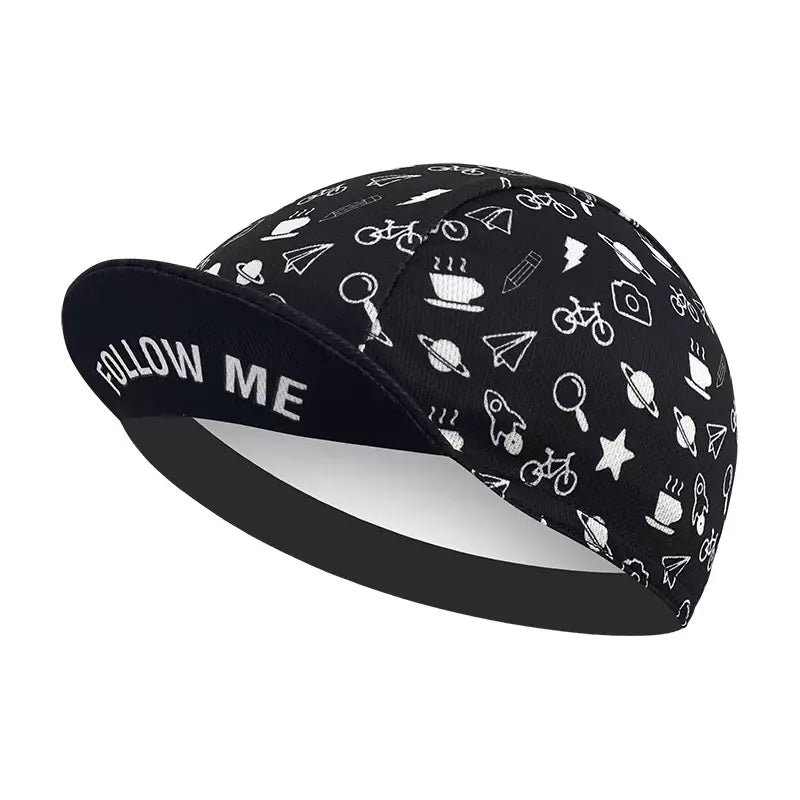 Follow Me Black Cycling Cap