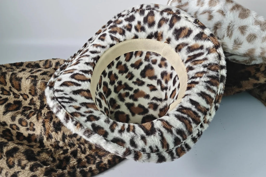 Fort Worth Leopard Print Fur Cotton Cowboy Hat
