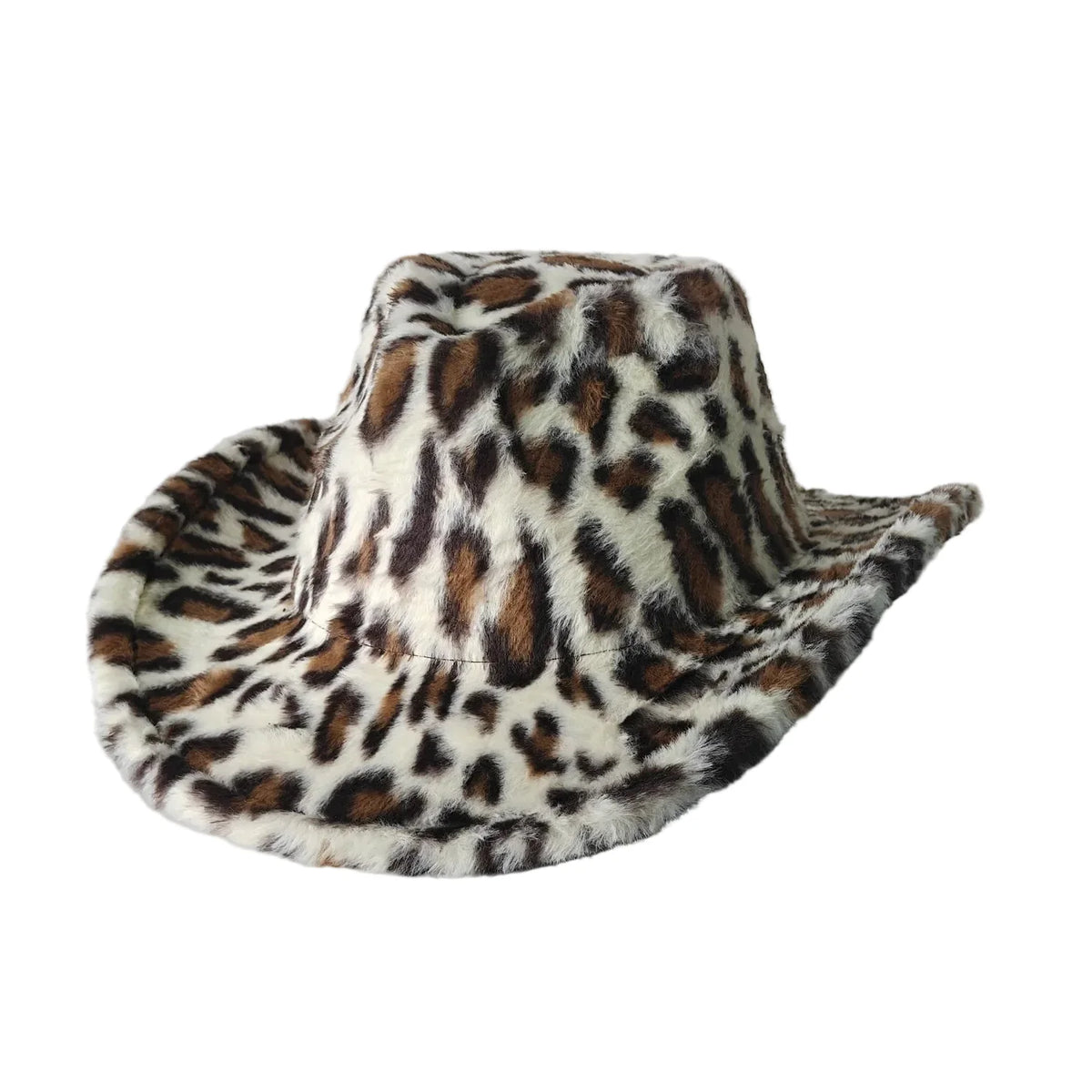 Fort Worth Leopard Print Fur Cotton Cowboy Hat