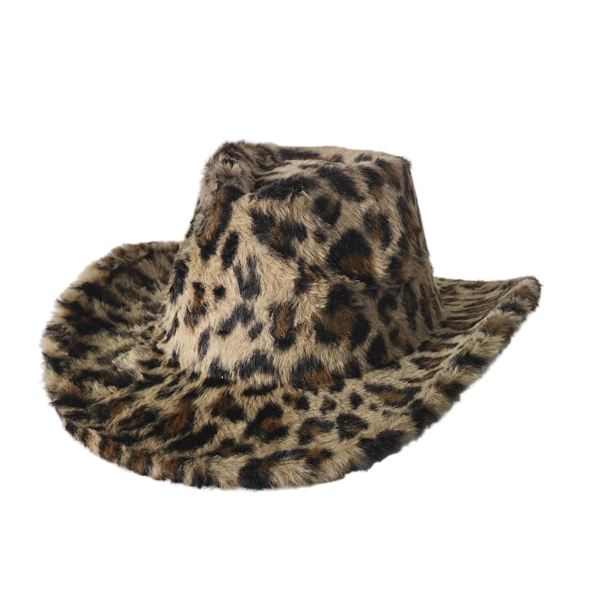 Fort Worth Leopard Print Fur Cotton Cowboy Hat