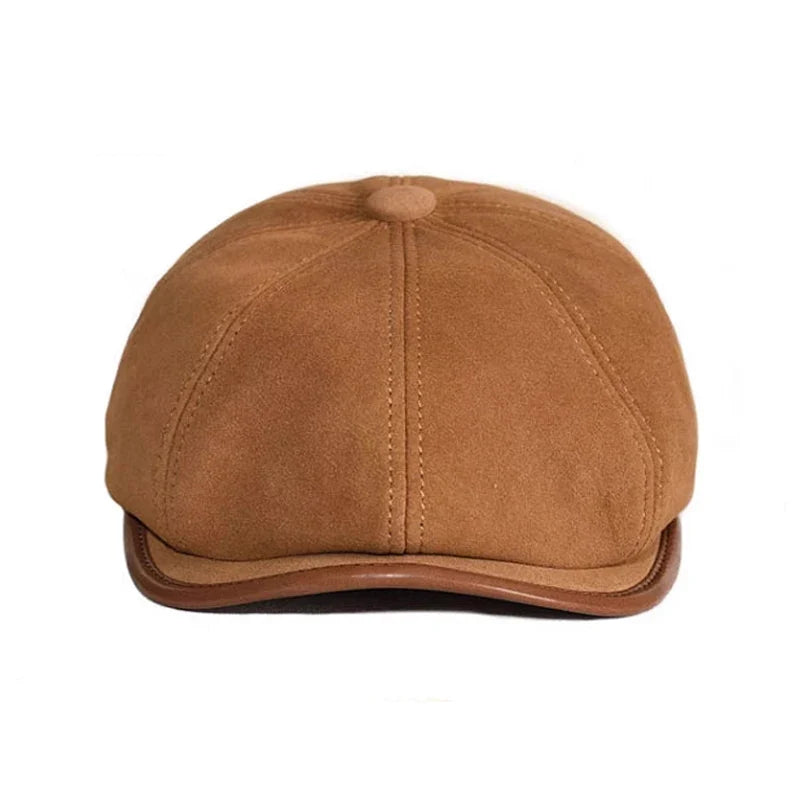 Frampton Genuine Leather Newsboy Cap