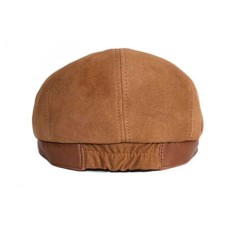 Frampton Genuine Leather Newsboy Cap