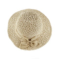 Frida Women Summer Straw Ribbon Wide Brim Bucket Hat