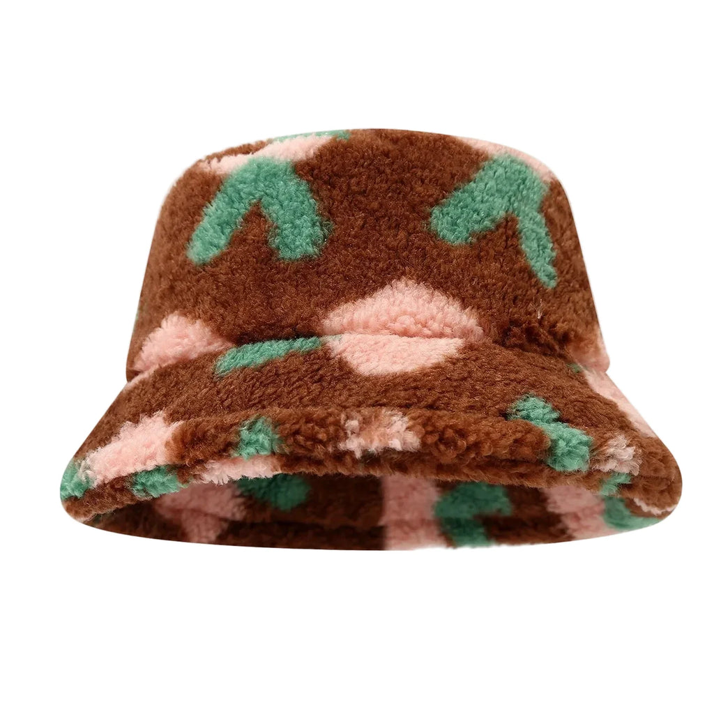 Fruit Cocktail Winter Fur Bucket Hat