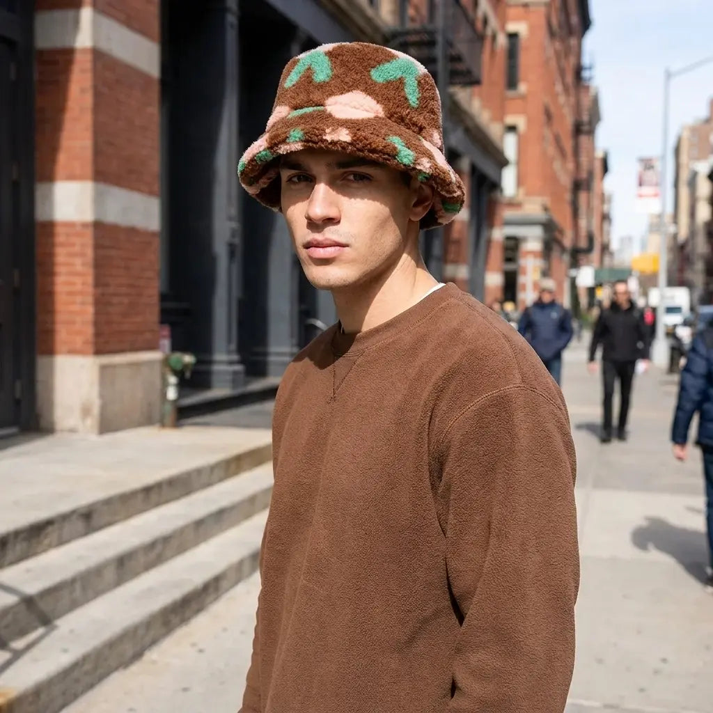 Fruit Cocktail Winter Fur Bucket Hat