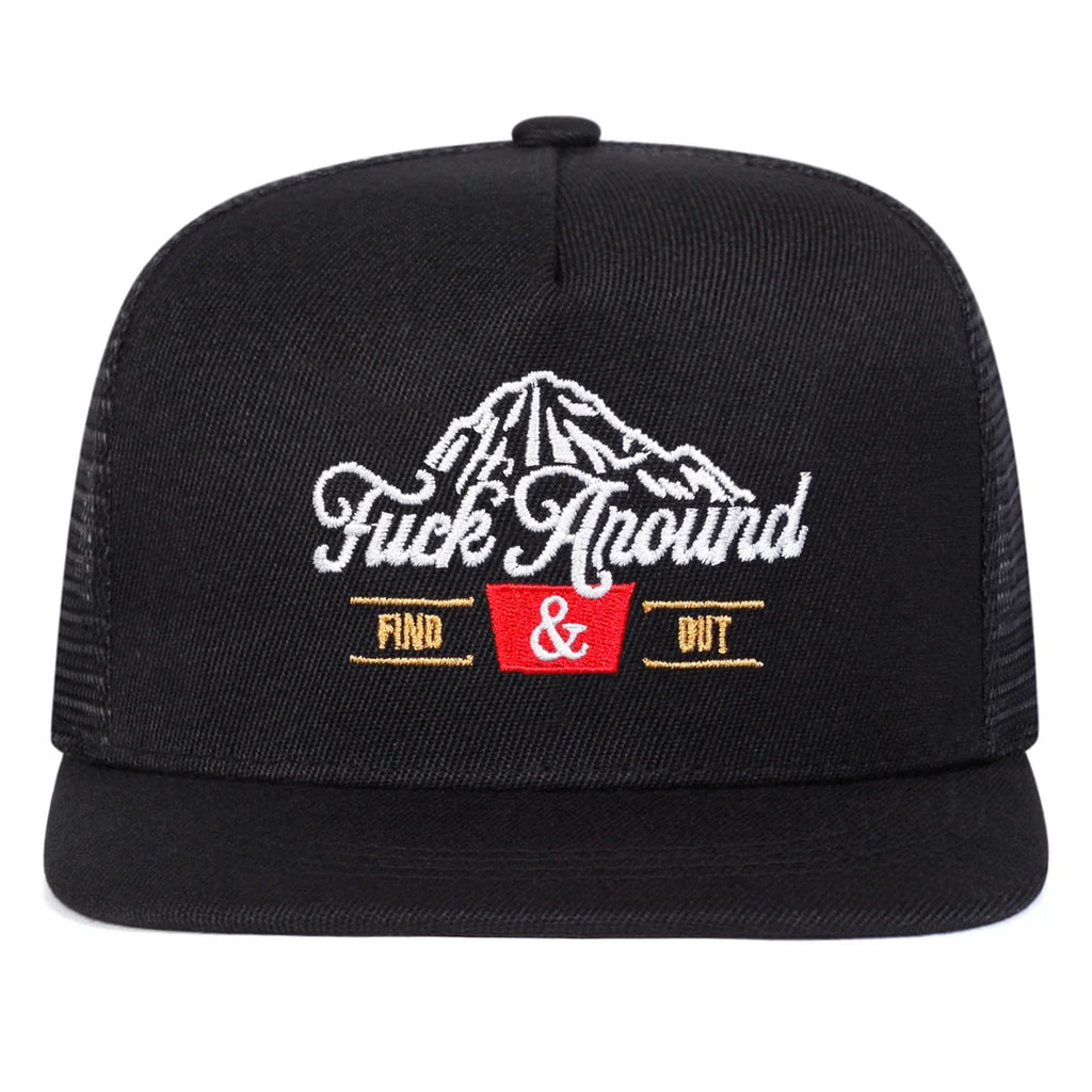 Fuck Around Trucker Snapback Cap