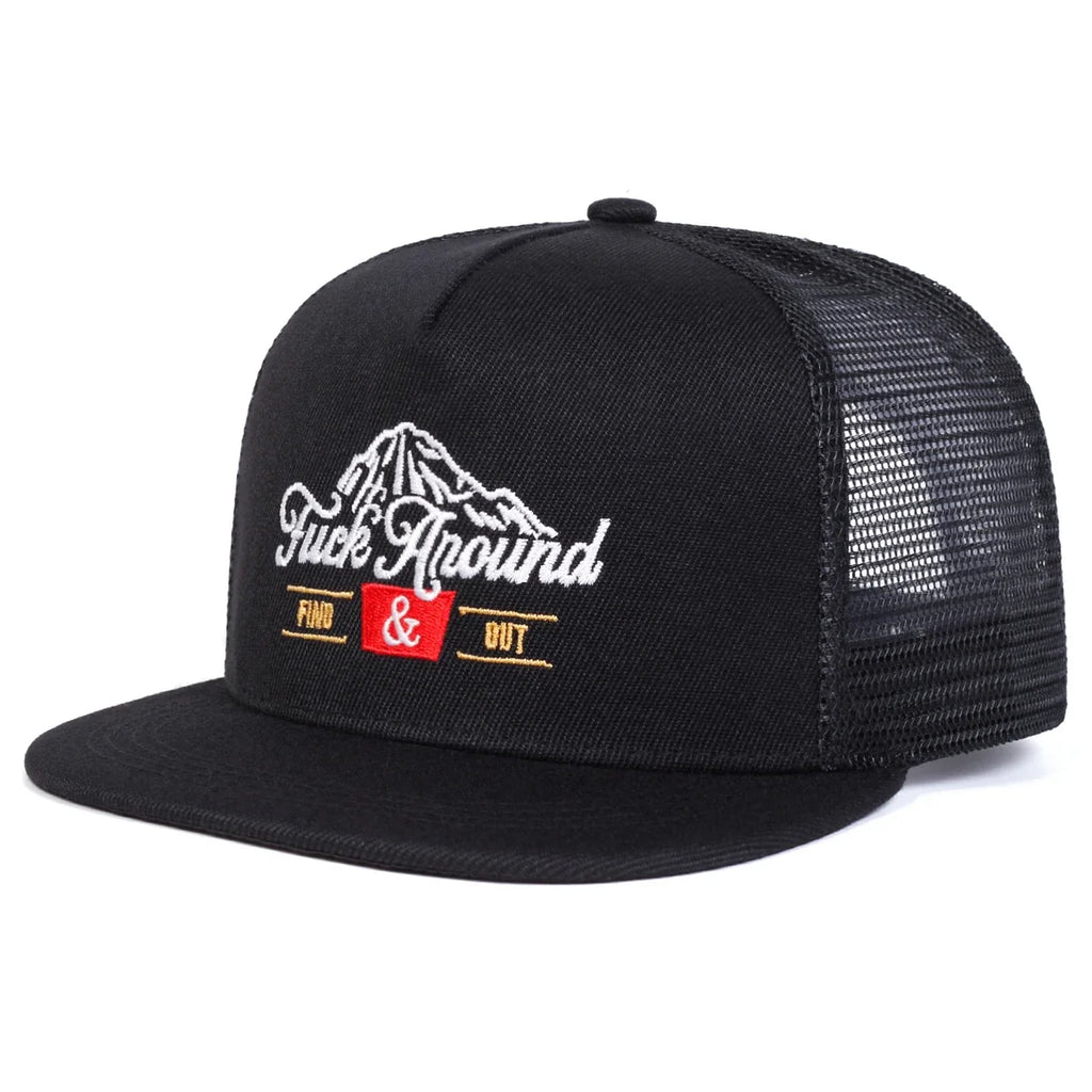 Fuck Around Trucker Snapback Cap
