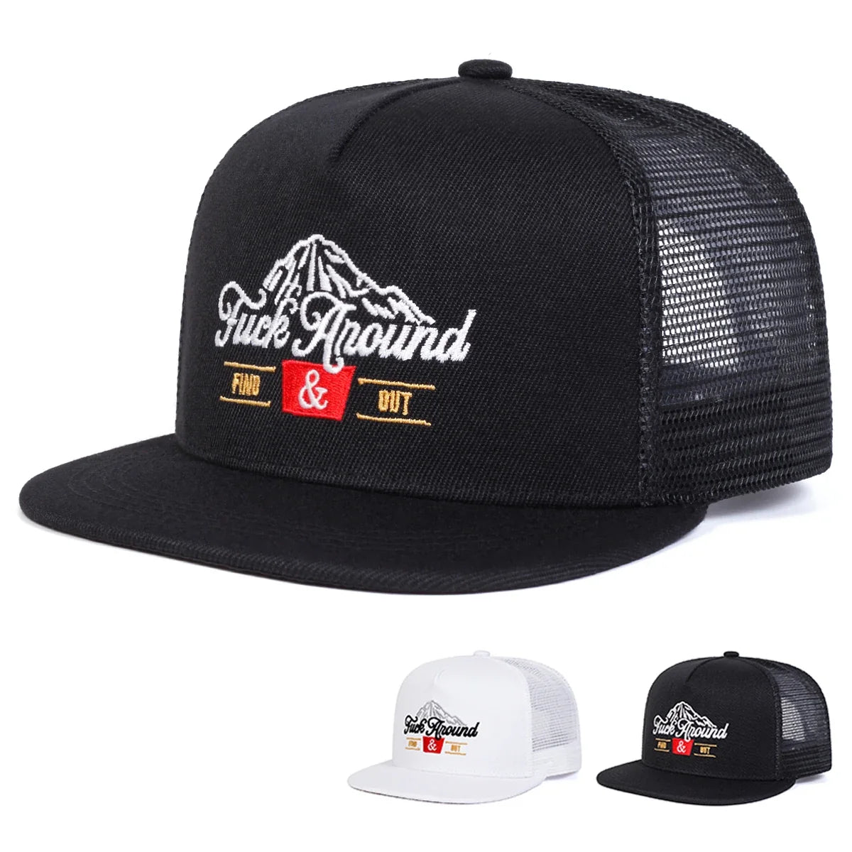 Fuck Around Trucker Snapback Cap