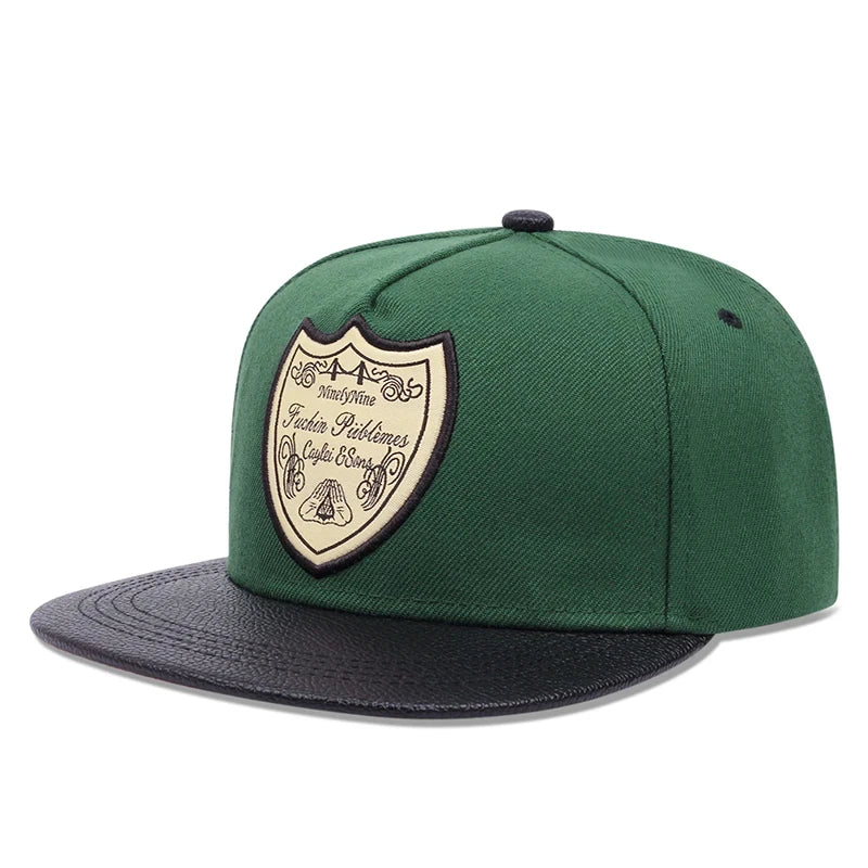 Fuckin Pubtimes Shield Green Snapback Cap