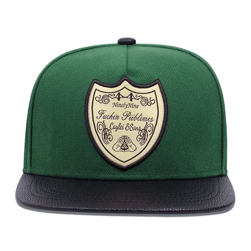 Fuckin Pubtimes Shield Green Snapback Cap