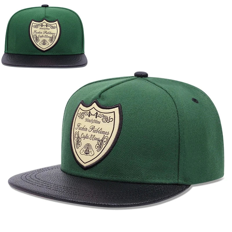 Fuckin Pubtimes Shield Green Snapback Cap