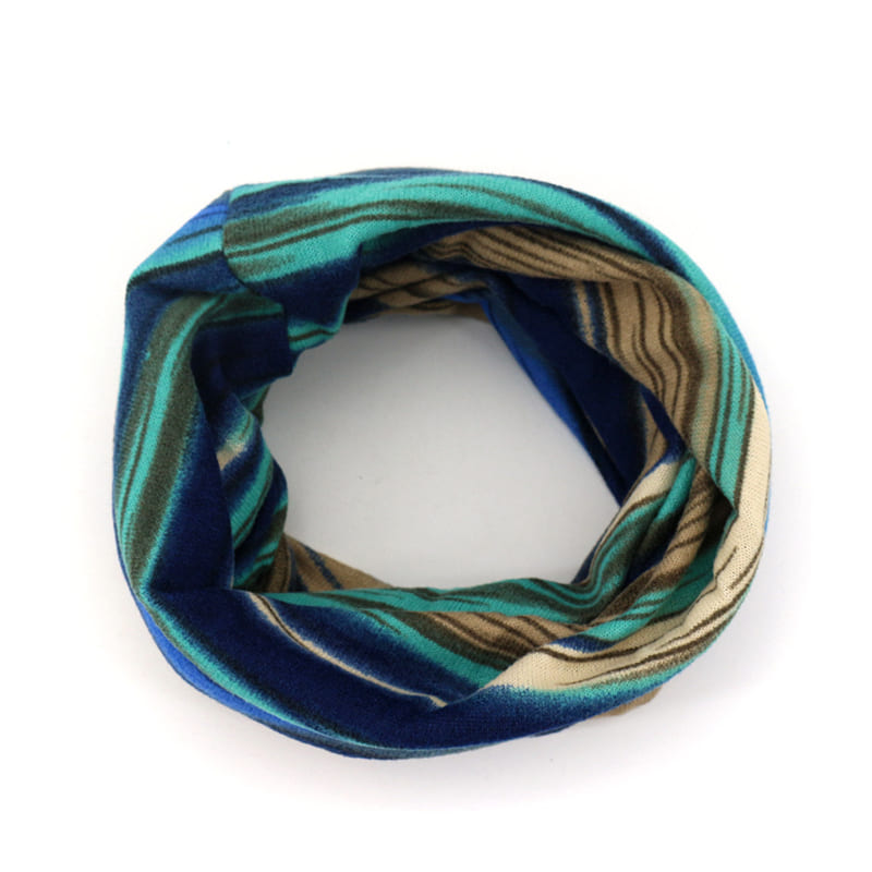 Colorful Striped Snood Beanie