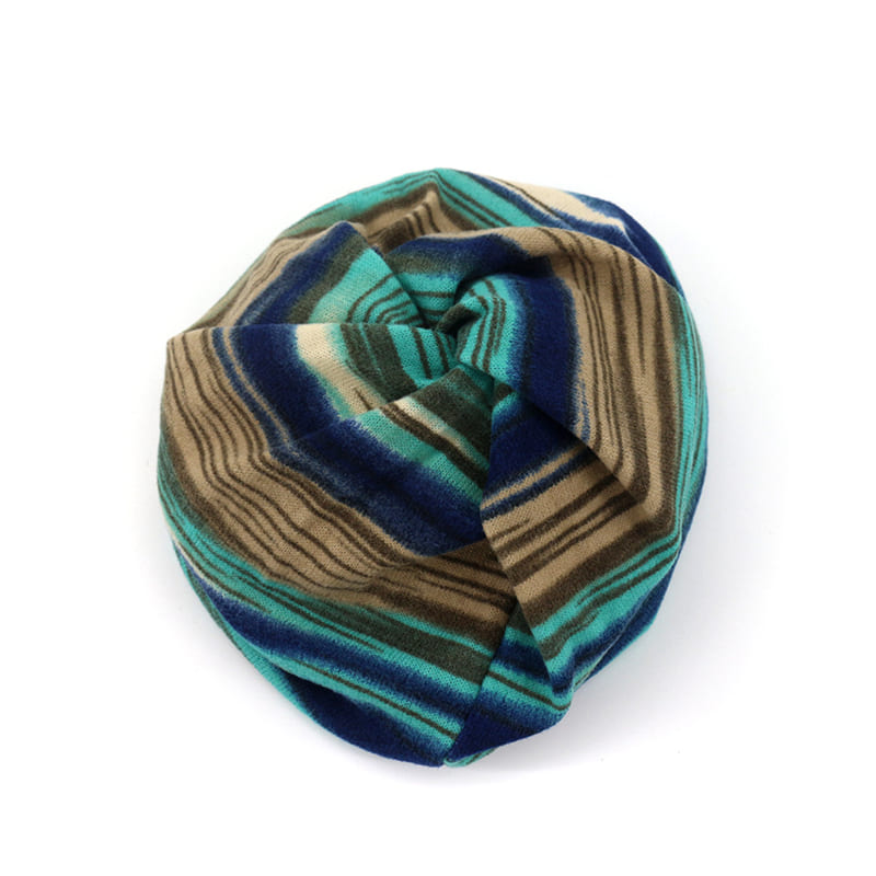 Colorful Striped Snood Beanie