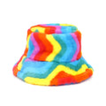 Striped Fur Bucket Hat