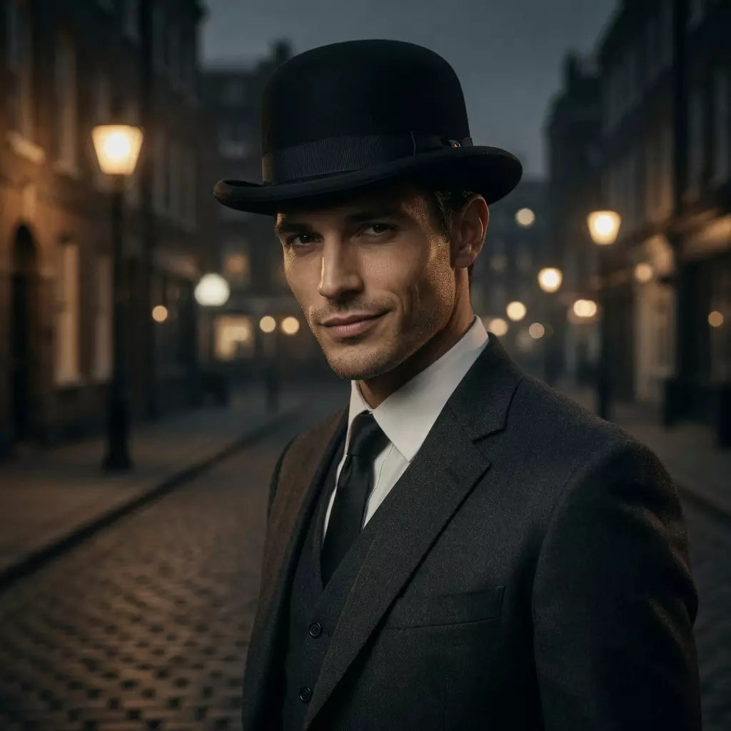 Gaillard Black Wool Bowler Hat