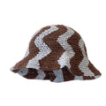Galinhas Women Summer Striped Knitted Crochet Hat
