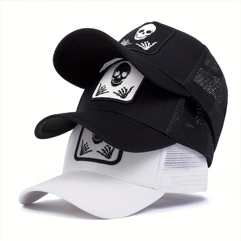 Gangsta Skeleton Trucker Cap
