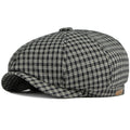 Gante Plaid Cotton Newsboy Cap