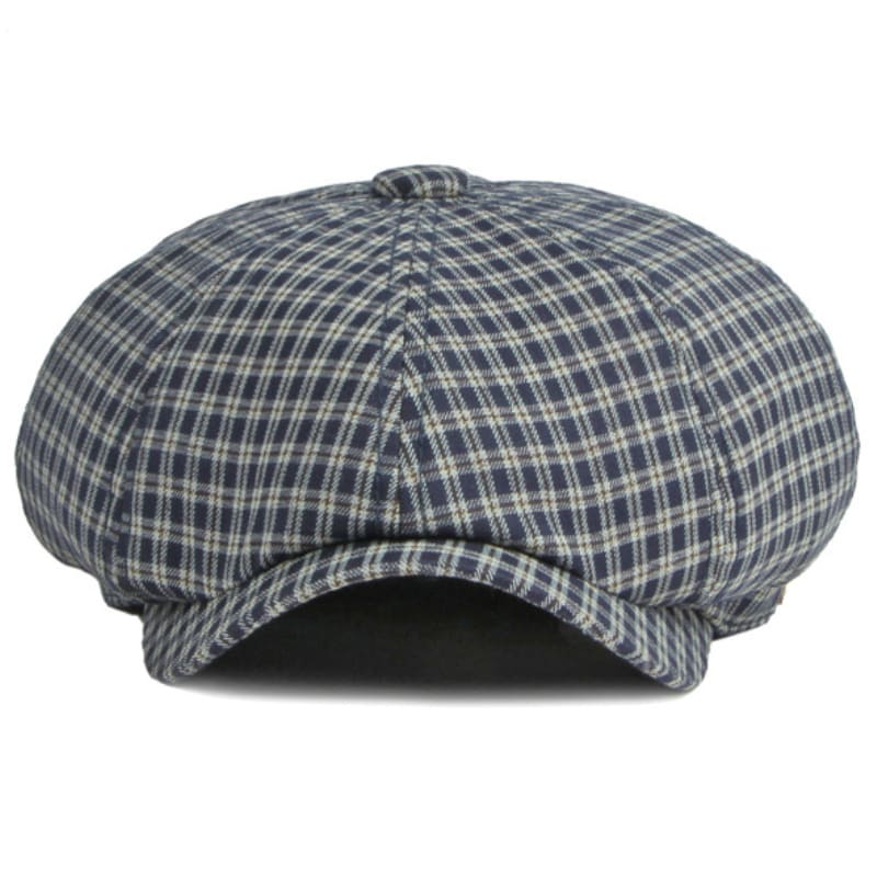 Gante Plaid Cotton Newsboy Cap